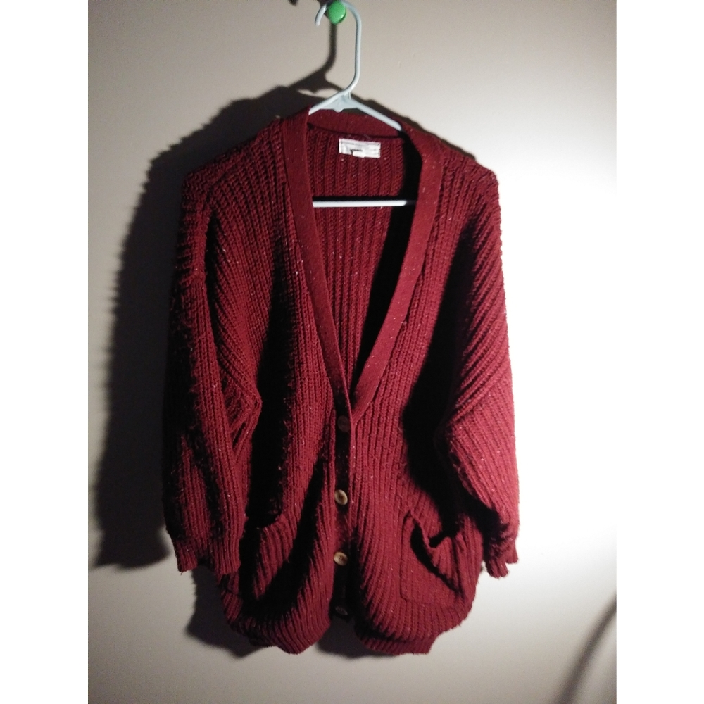 No Comment Oversized Button up Sweater Cardigan